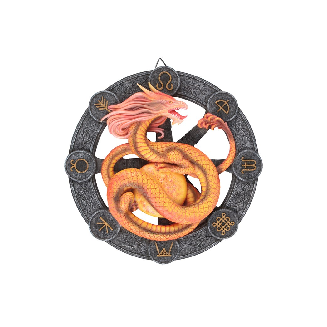 Litha Dragon Resin Wall Plaque by Anne Stokes