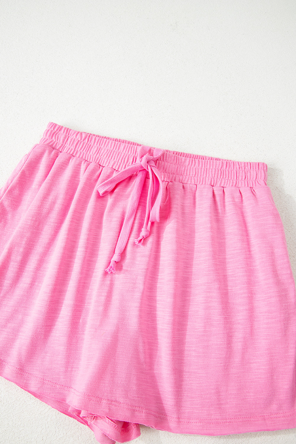 Sachet Pink Loose Fit Half Sleeve T Shirt and High Waist Skirt Set