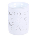 White Bee and Flower Cut Out Oil Burner and Wax Warmer