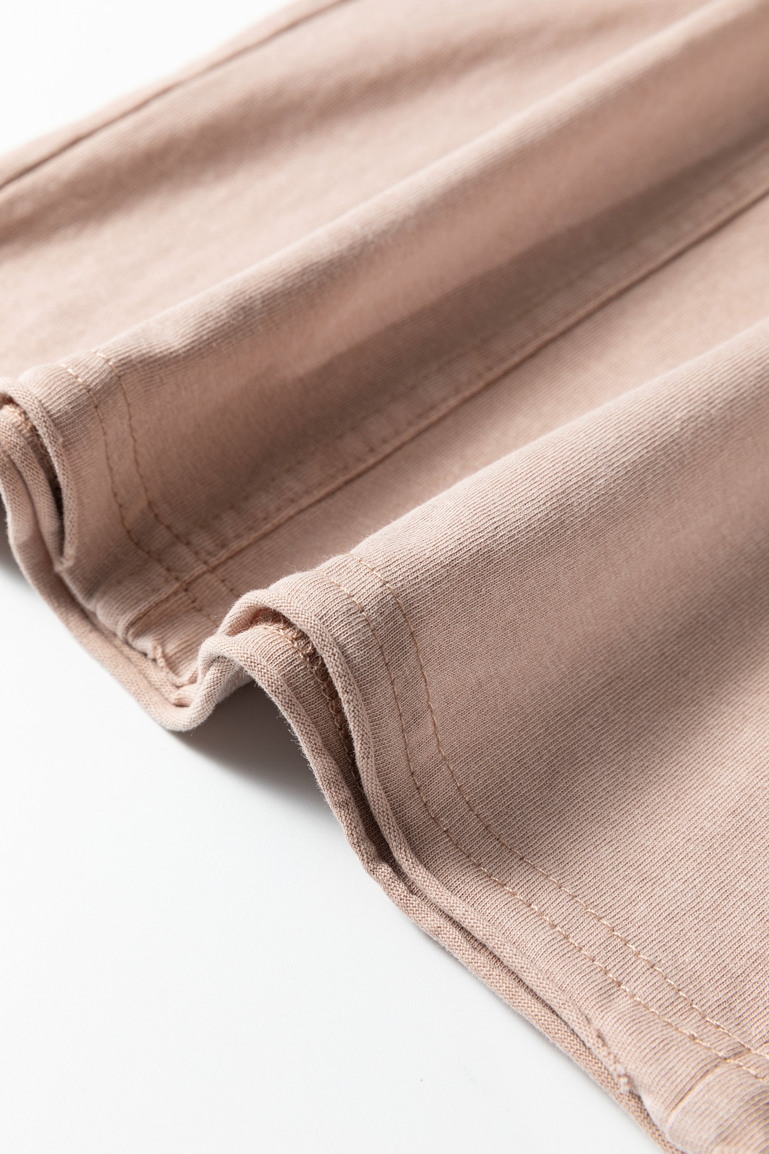 Smoke Gray Solid Color Mineral Wash Piping Trim Pocketed Wide Leg Pants