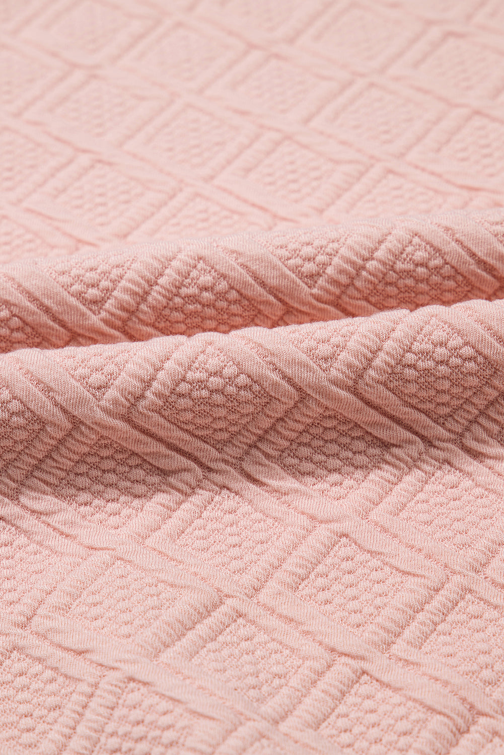 Light Pink Striped Collared Zip up Textured Skirt Set