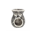 Small Gunmetal Grey Crackle Oil Burner and Wax Warmer