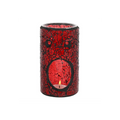 Red Pillar Crackle Glass Oil Burner and Wax Warmer