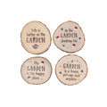 Garden Wood Slice Coaster Set