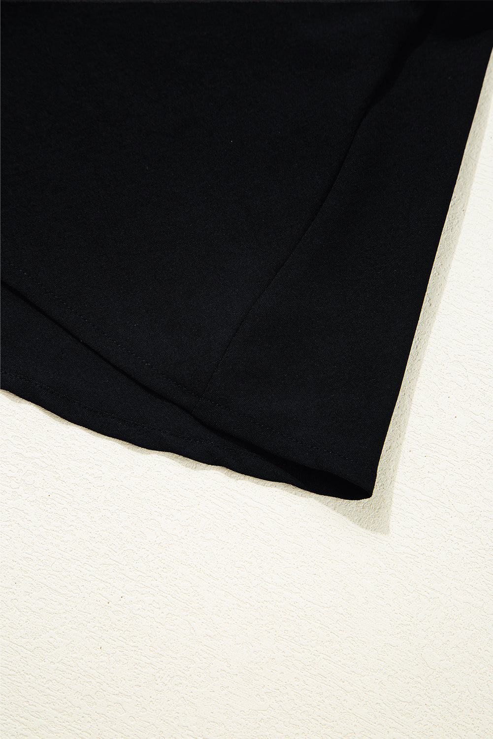 Black Contrast Scallop Trim Bow Detail Half Sleeve Shift Dress