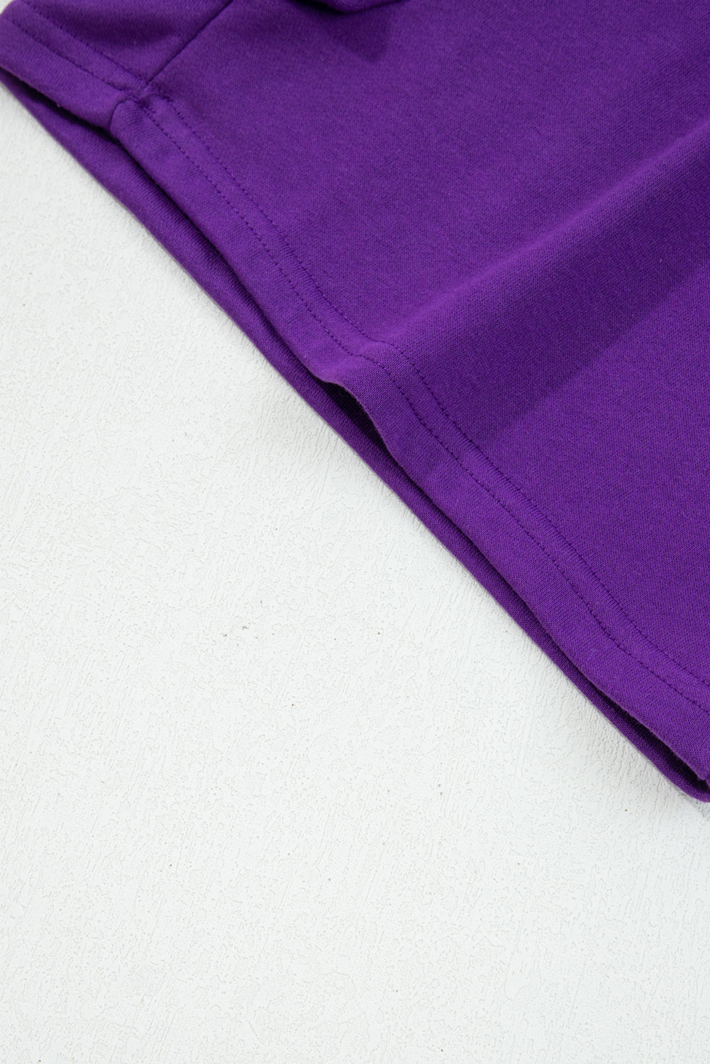 Tillandsia Purple Varsity Stripe Detail Drop Shoulder Pullover Mini Skort Set