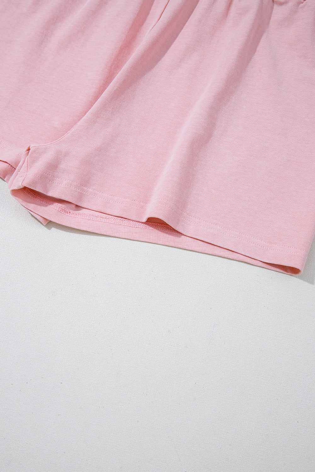 Light Pink 2 Pieces Mineral Wash Cotton Tank Top Lined Split Skirt Set