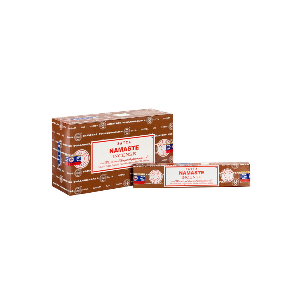 Set of 12 Namaste Incense Sticks by Satya (12/50)
