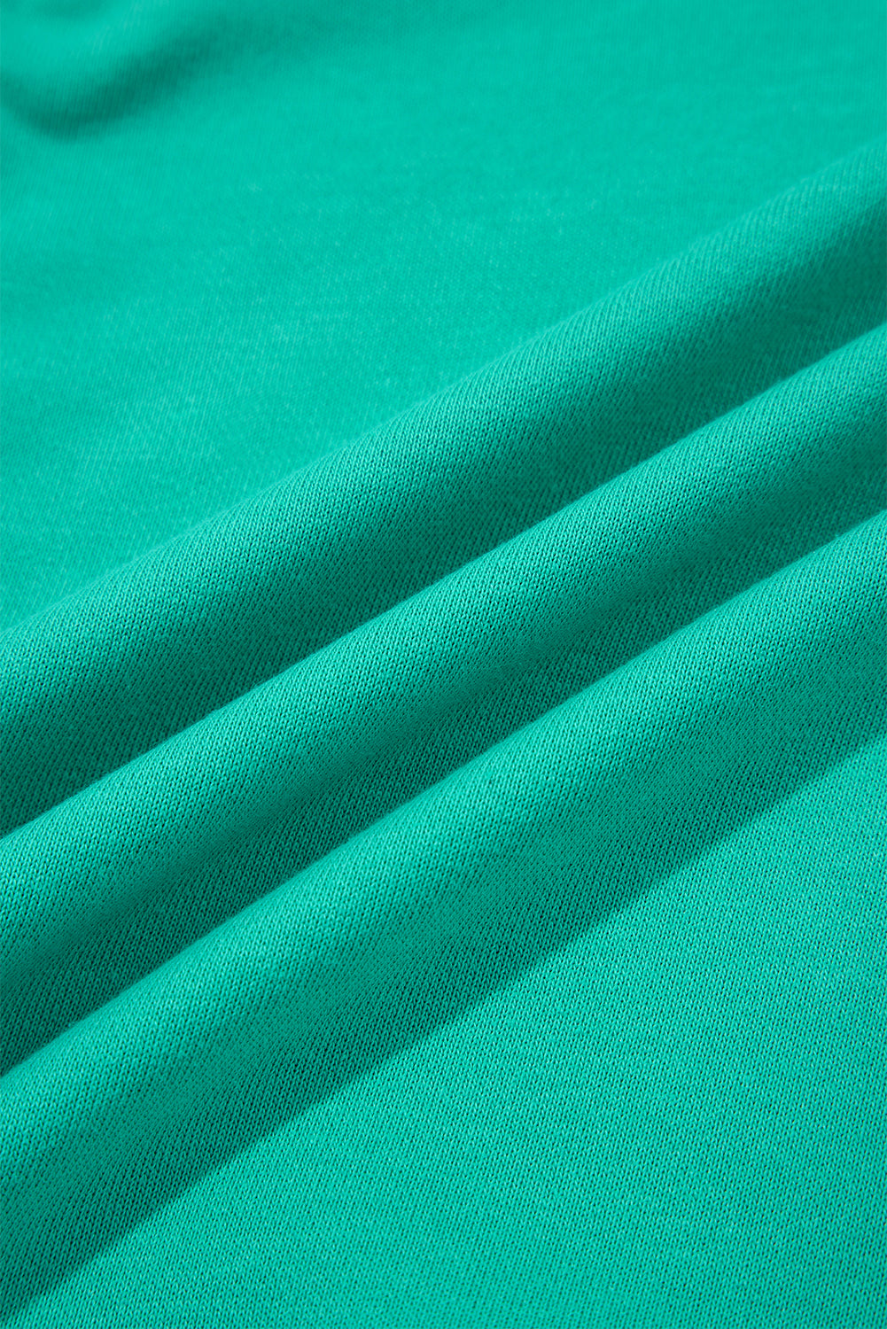 Dark Green Colorblock Trim V Neck Pullover Top and Shorts Set