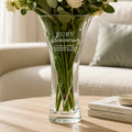 Personalised Ruby Anniversary Hand Cut Diamond Effect Heart Vase