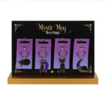 Set of 24 Mystic Mog Cat Keyrings on Display
