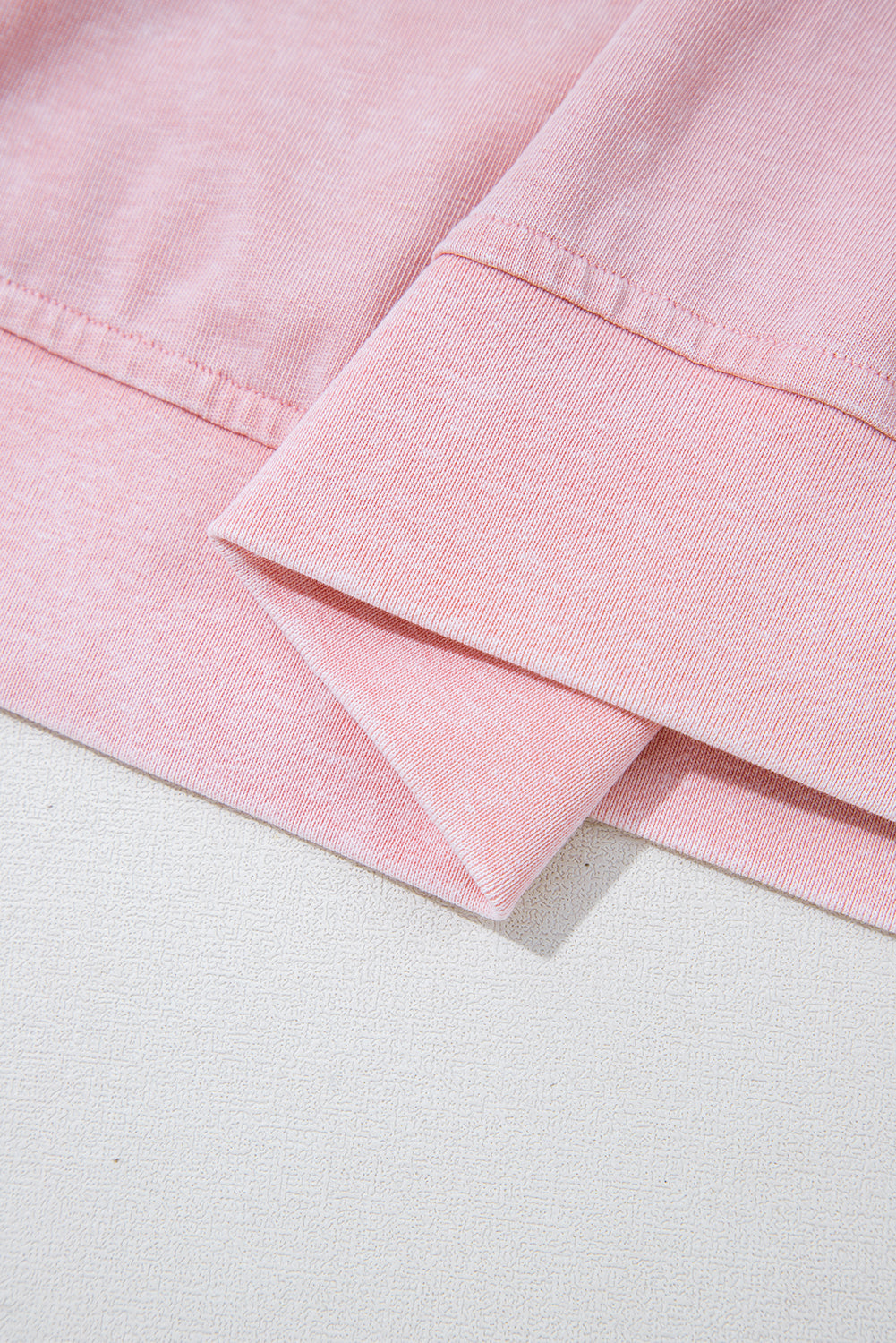 Light Pink 2 Pieces Mineral Wash Cotton Tank Top Lined Split Skirt Set