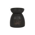 Black Pentagram Cut Out Oil Burner
