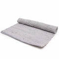 Large Indian Handloom Cotton Rug - Grey