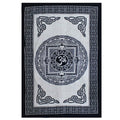 Single Cotton Bedspread + Wall Hanging - Mono - OM Mandala