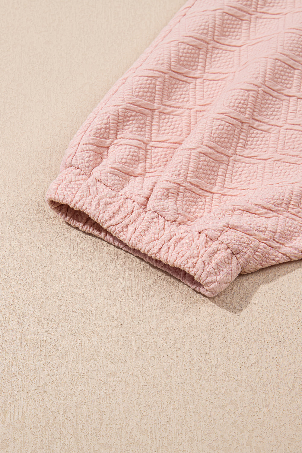 Light Pink Striped Collared Zip up Textured Skirt Set