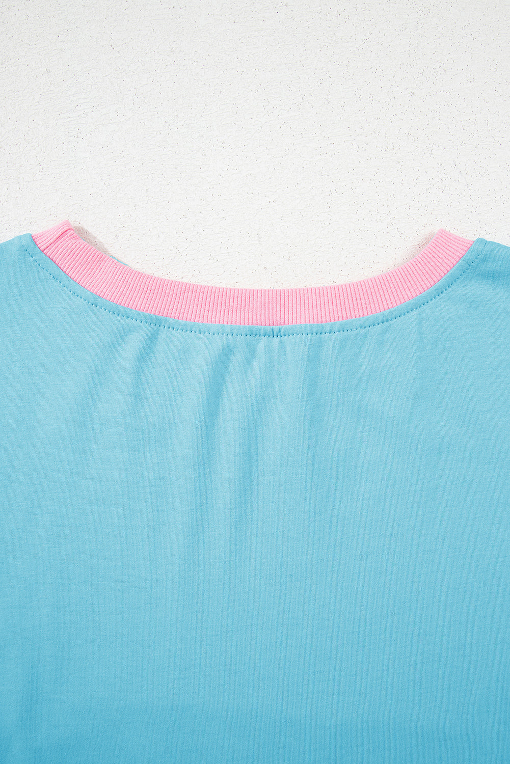 Turquoise Colorblock Edge Drop Shoulder T Shirt and Skort 2Pcs Set