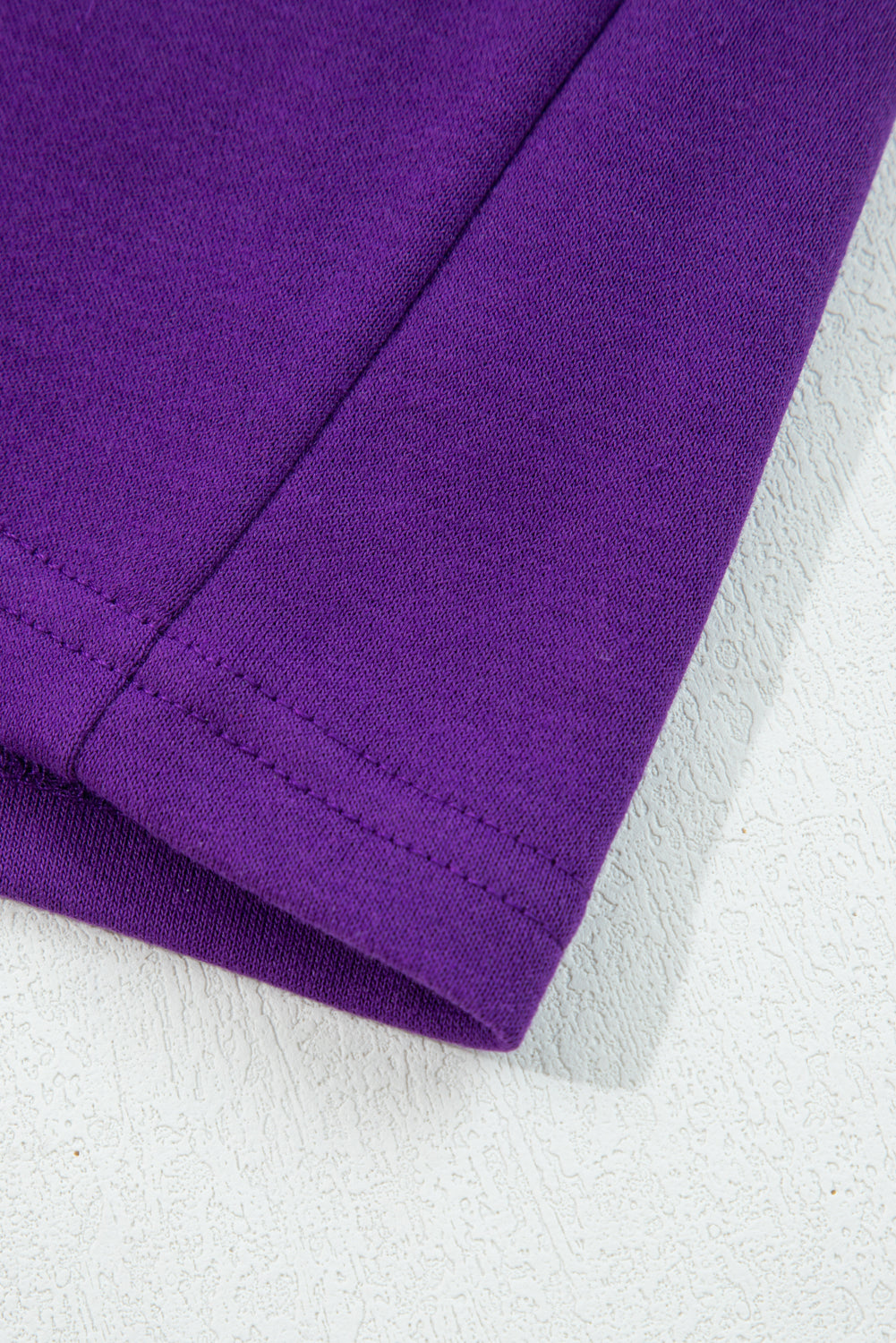 Tillandsia Purple Varsity Stripe Detail Drop Shoulder Pullover Mini Skort Set