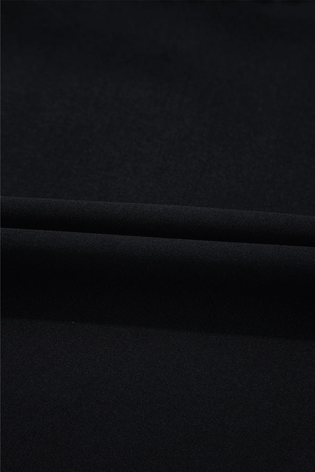 Black Contrast Scallop Trim Bow Detail Half Sleeve Shift Dress