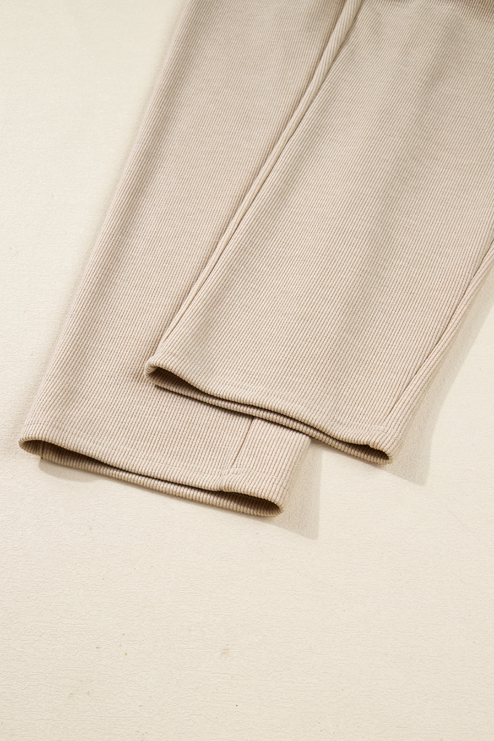 Jet Stream Lace Drawstring Pullover Hoodie and High Waist Pants Corduroy Suit