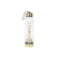 Quartz Moon Phase Glass Water Bottle