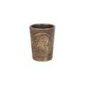 Moon Gazing Hare  Bronze Terracotta Plant Pot by Lisa Parker