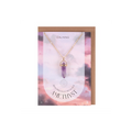 Amethyst Crystal Necklace Card