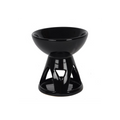 Black Deep Bowl Oil Burner and Wax Warmer
