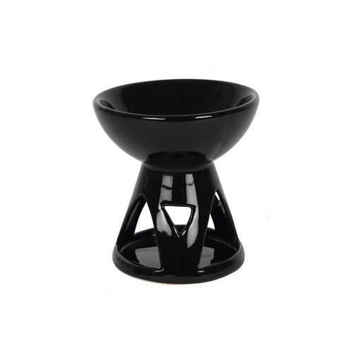 Black Deep Bowl Oil Burner and Wax Warmer