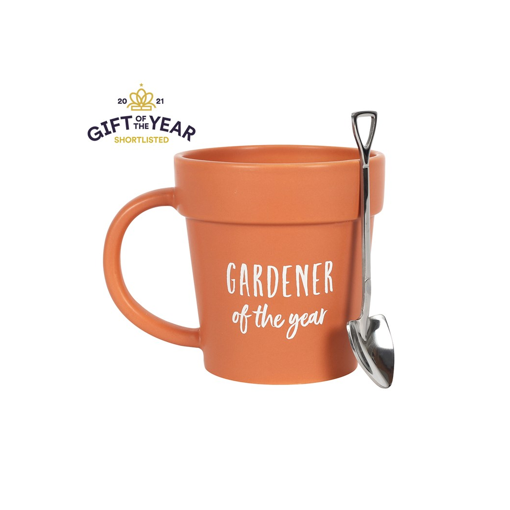 Gardener of the Year Pot Mug and Shovel Spoon