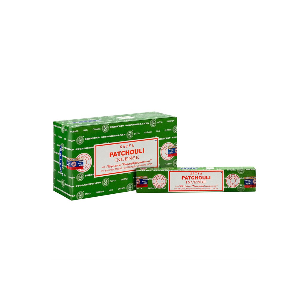 Set of 12 Patchouli Incense Sticks by Satya (12/50)