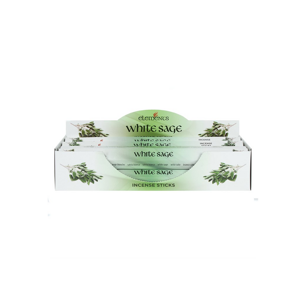 Set of 6 Packets of Elements White Sage Incense Sticks