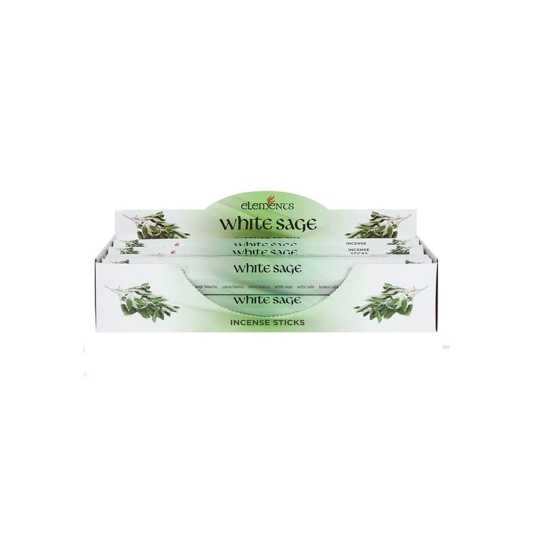 Set of 6 Packets of Elements White Sage Incense Sticks