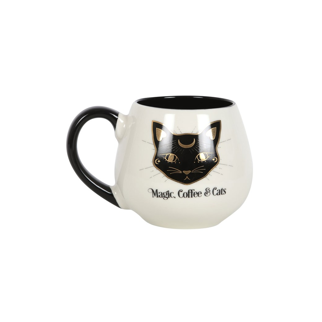 Magic, Coffee & Cats Rounded Mug