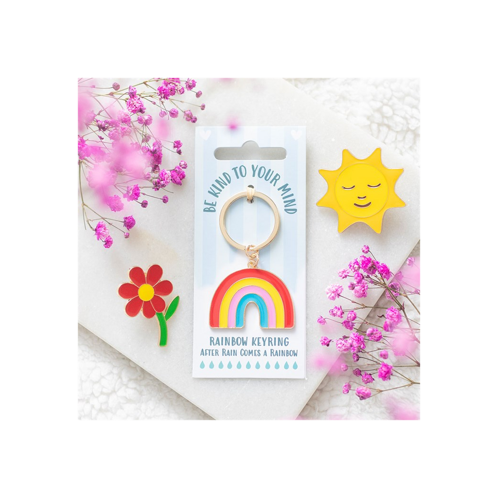 Be Kind to Your Mind Rainbow Keyring