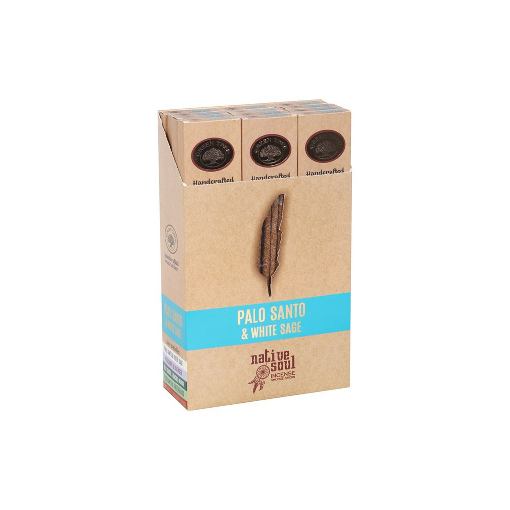 Set of 12 Palo Santo & White Sage Smudge Incense Sticks