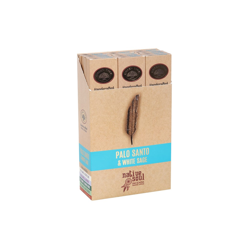 Set of 12 Palo Santo & White Sage Smudge Incense Sticks