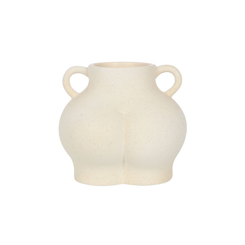 Cream Speckle Bum Plant Pot