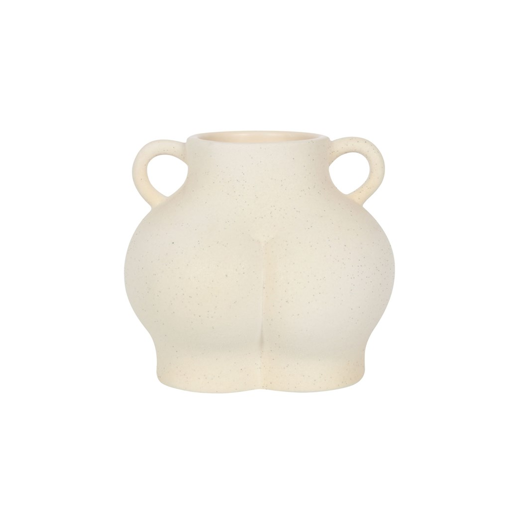 Cream Speckle Bum Plant Pot