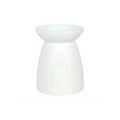 White Ceramic Buddha Face Oil Burner and Wax Warmer