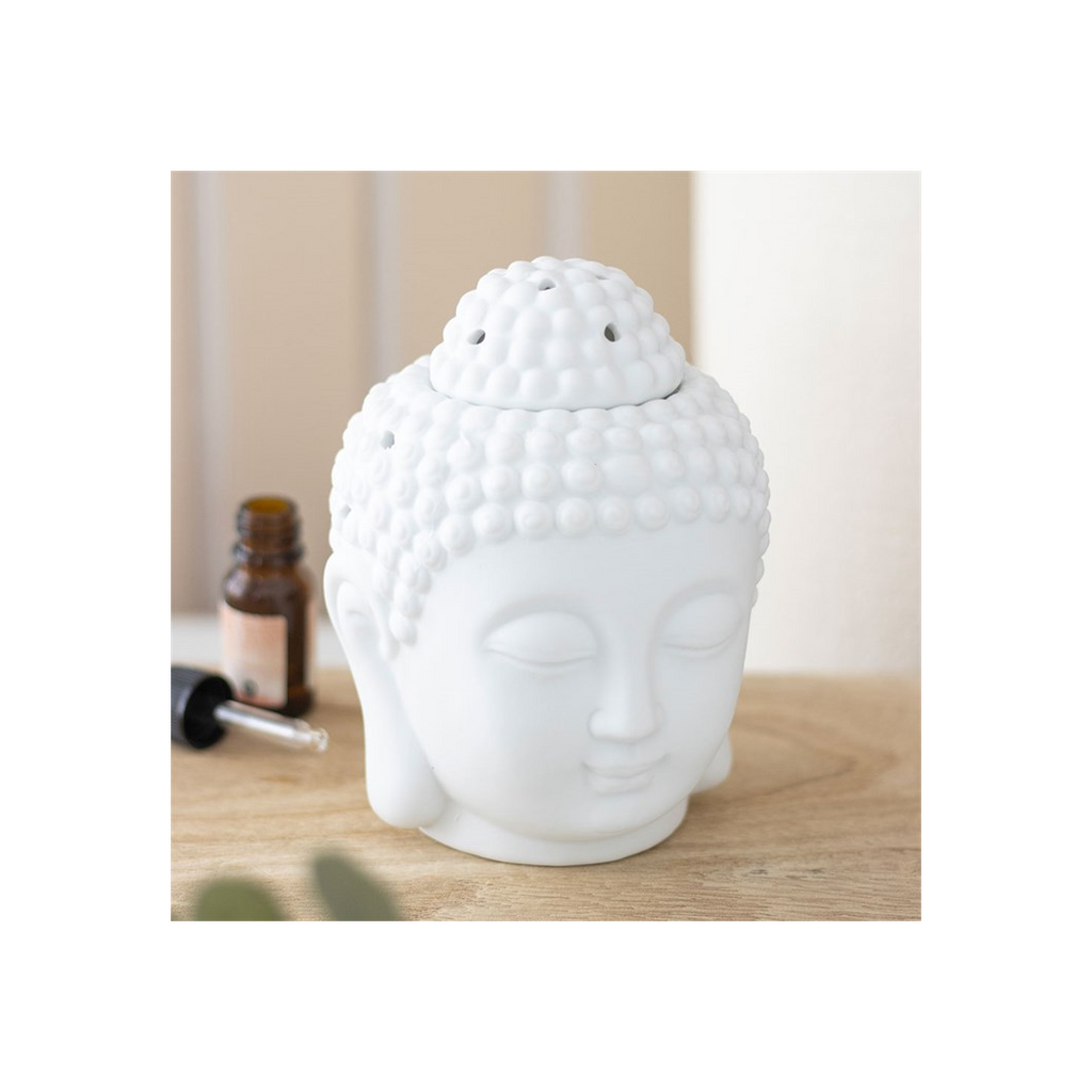 White Buddha Head Oil Burner
